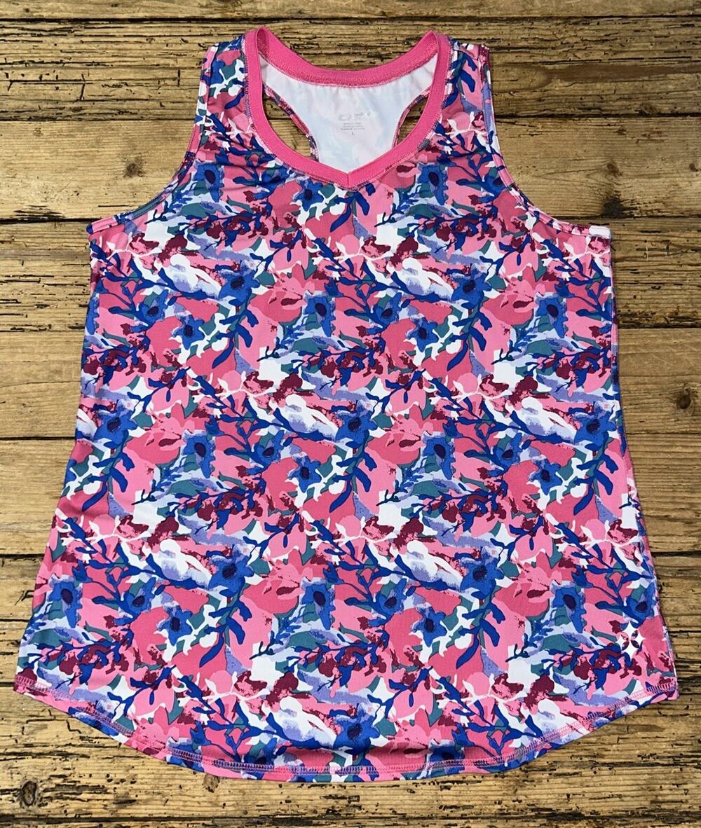 Jofit Women’s Size L Multicolored Floral Print Performance Tank Top NWOT